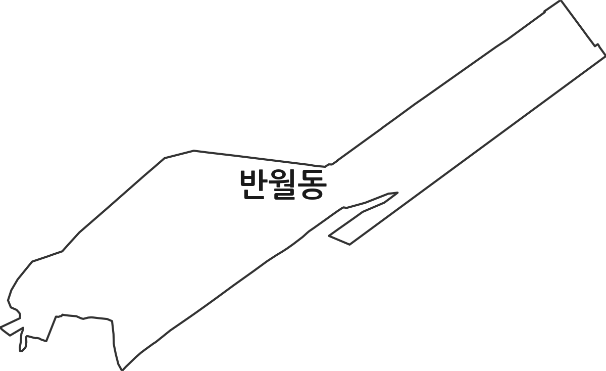 충청남도 논산시 반월동 법정동 행정구역 경계 지도