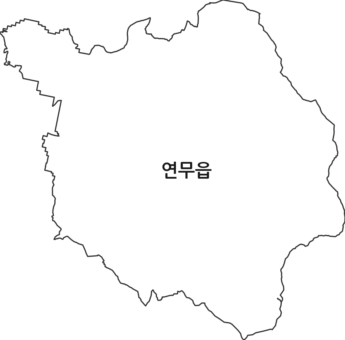 충청남도 논산시 연무읍 법정동 행정구역 경계 지도