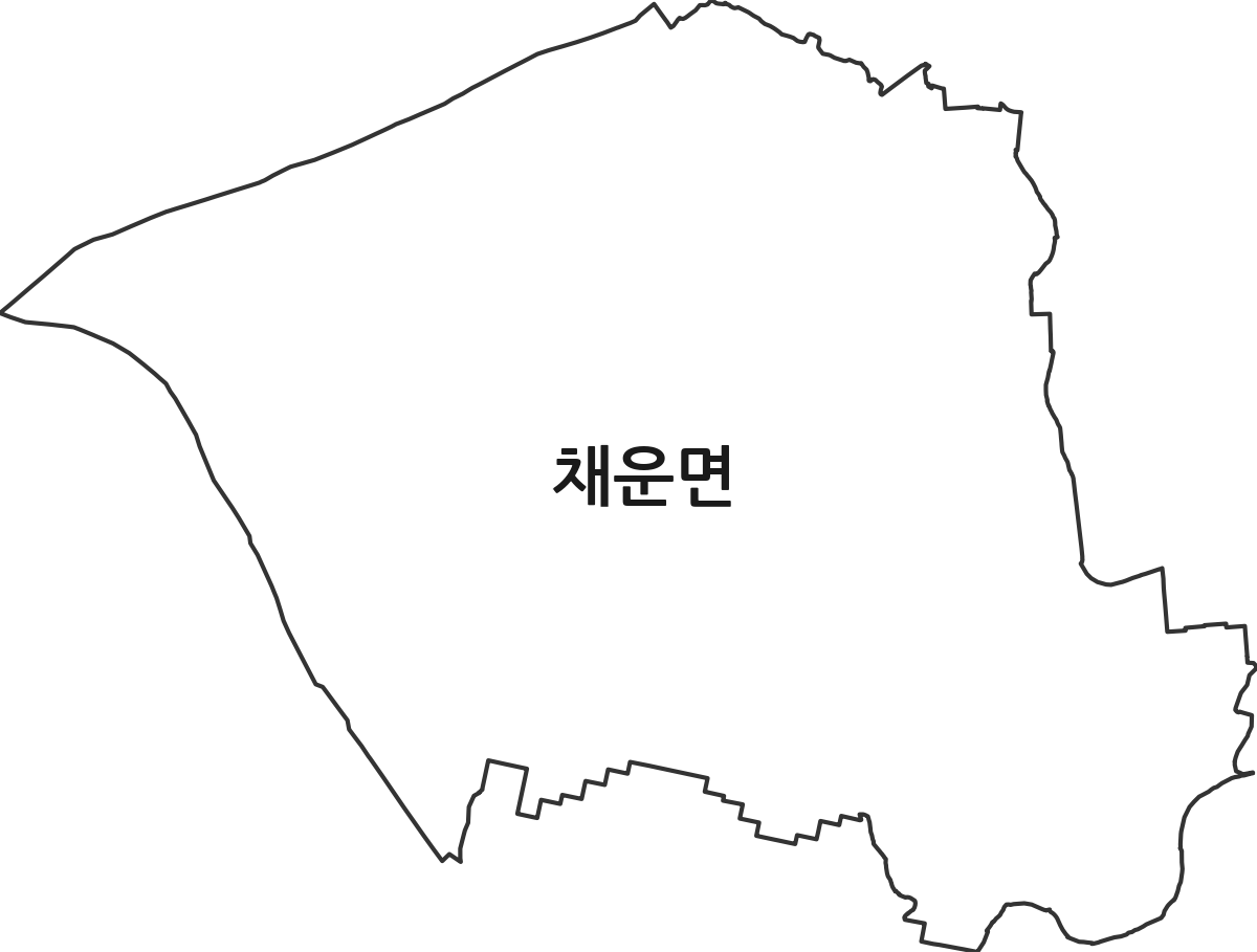 충청남도 논산시 채운면 법정동 행정구역 경계 지도