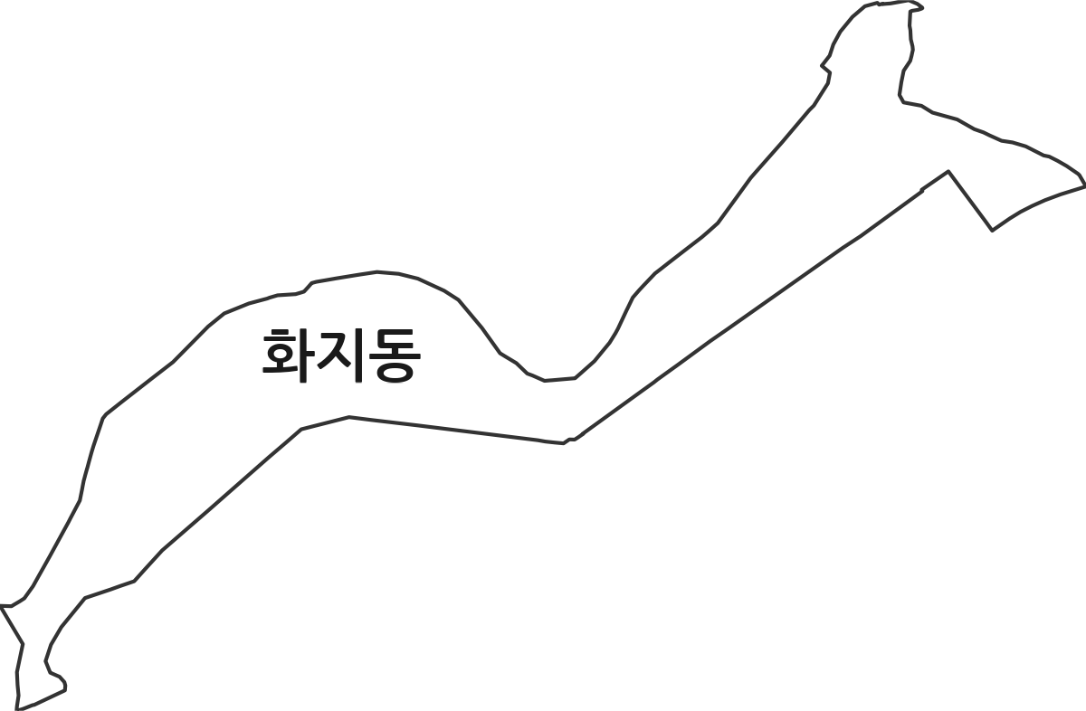 충청남도 논산시 화지동 법정동 행정구역 경계 지도