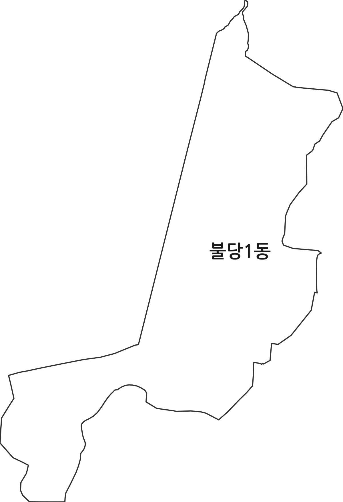 충청남도 천안시 서북구 불당1동 행정동 행정구역 경계 지도