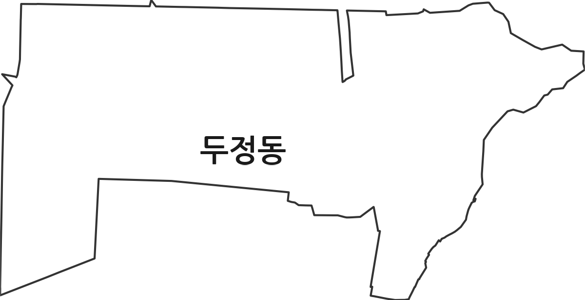 충청남도 천안시 서북구 두정동 법정동 행정구역 경계 지도