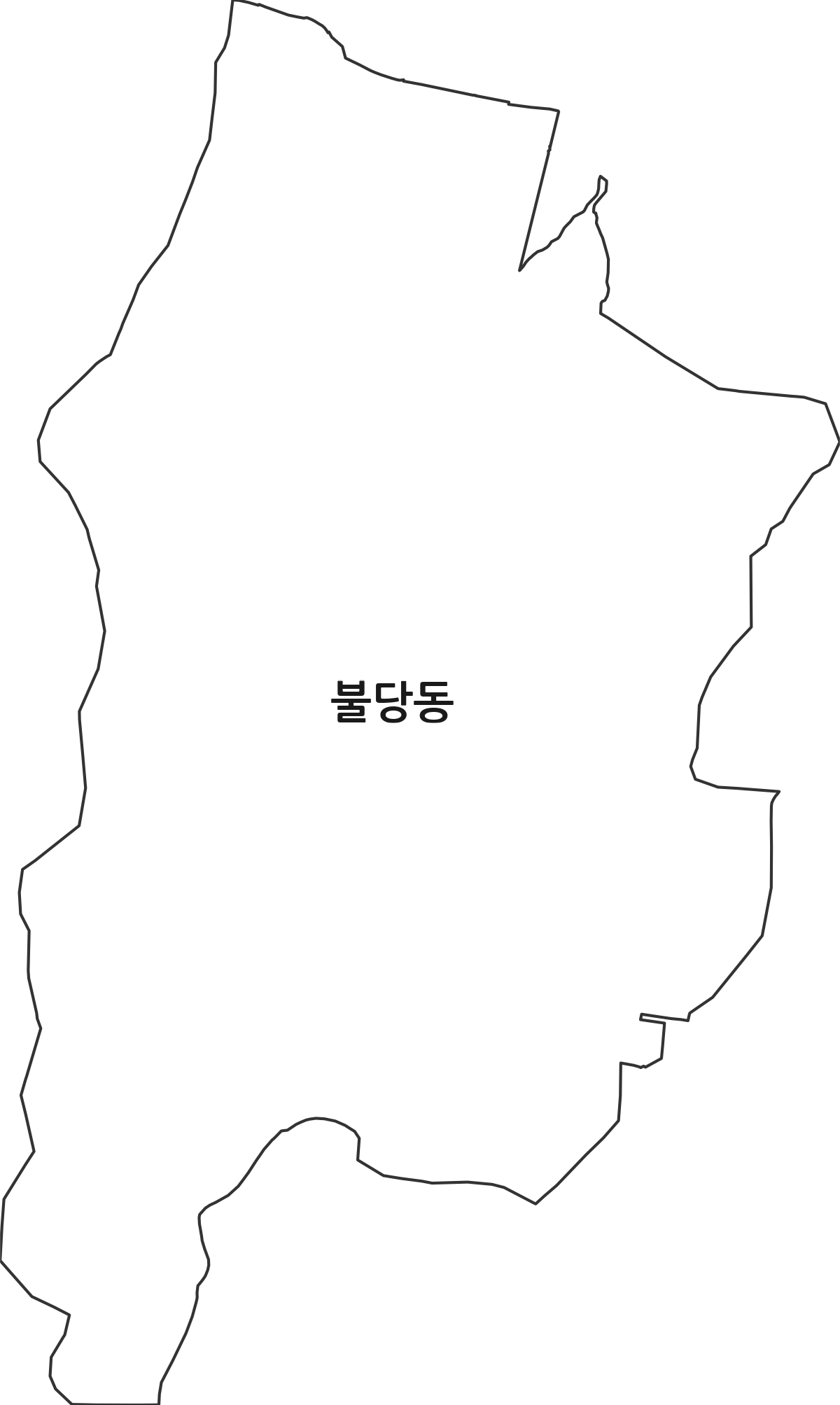 충청남도 천안시 서북구 불당동 법정동 행정구역 경계 지도