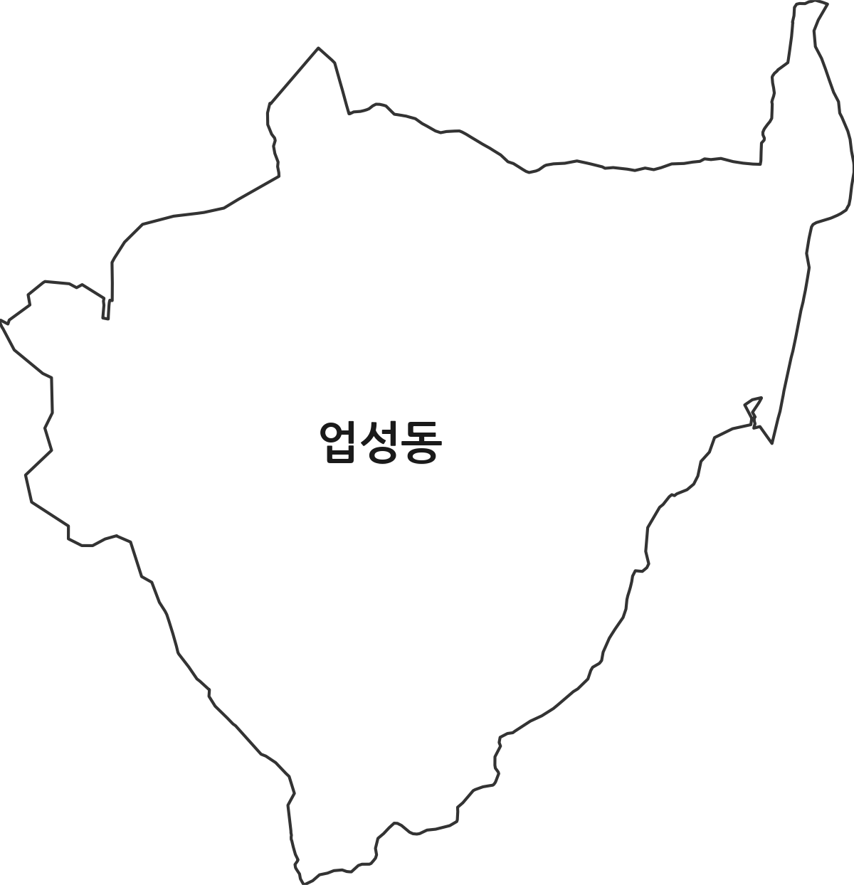 충청남도 천안시 서북구 업성동 법정동 행정구역 경계 지도