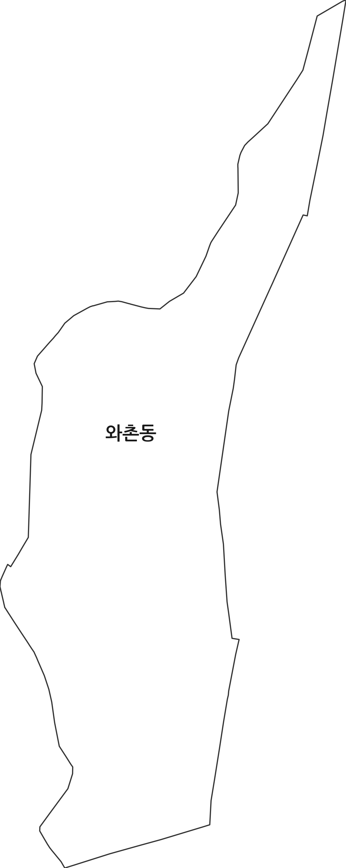 충청남도 천안시 서북구 와촌동 법정동 행정구역 경계 지도