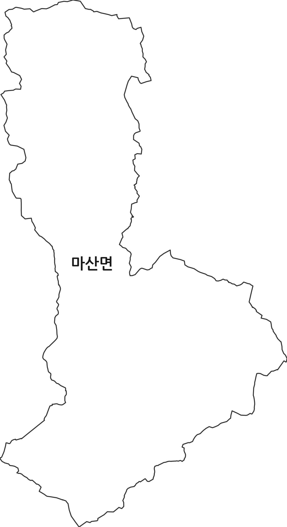 충청남도 서천군 마산면 행정동 행정구역 경계 지도