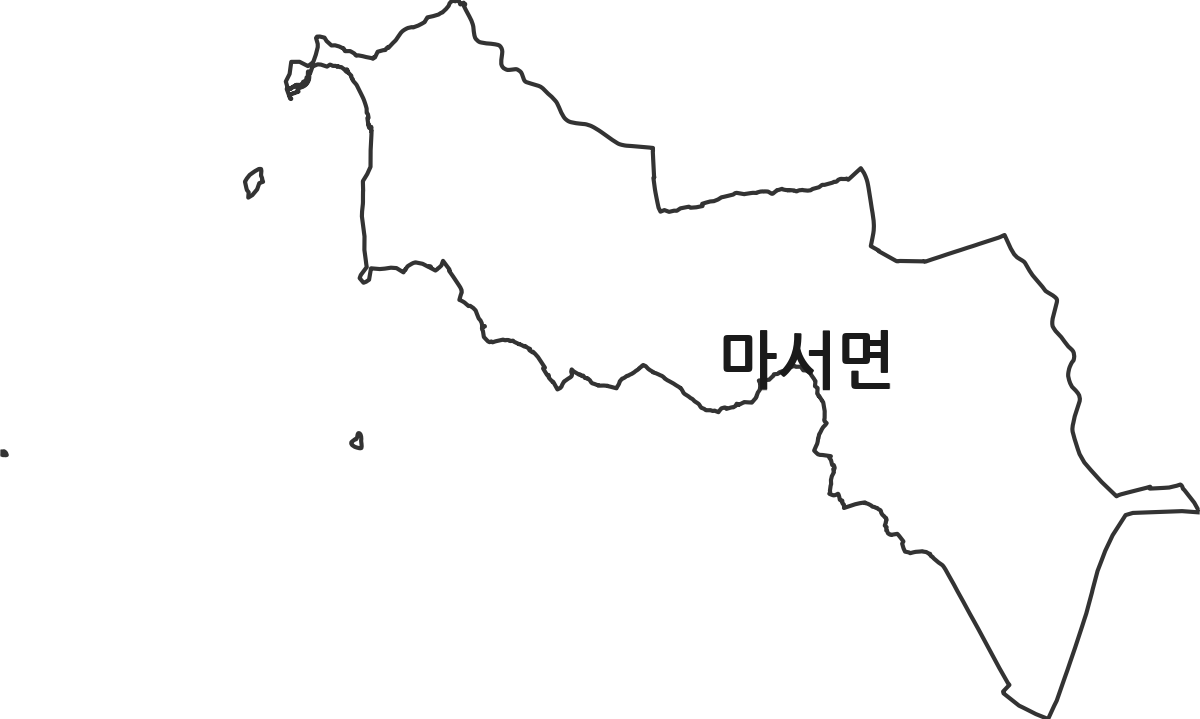 충청남도 서천군 마서면 행정동 행정구역 경계 지도