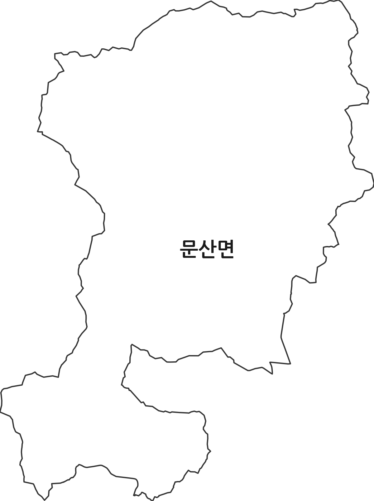 충청남도 서천군 문산면 행정동 행정구역 경계 지도