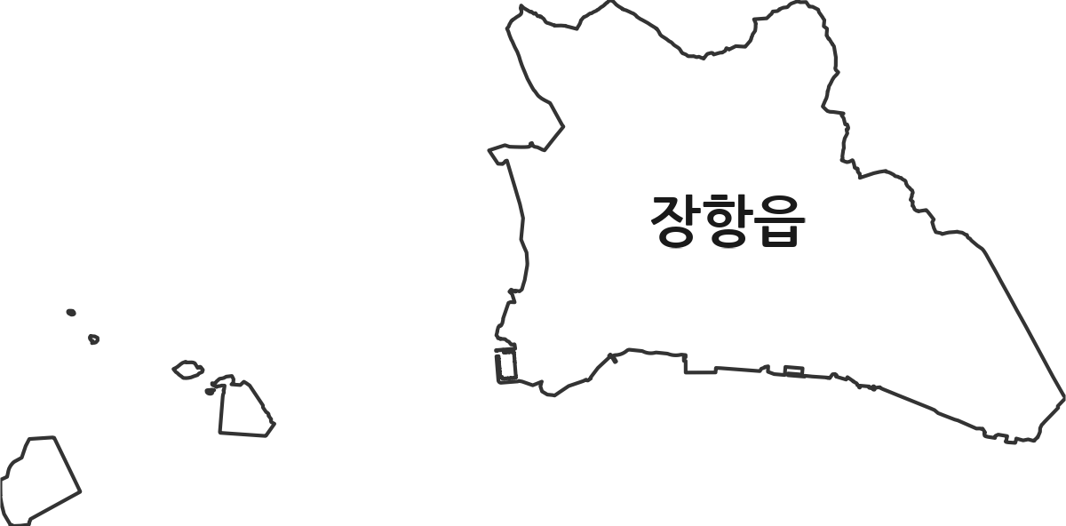 충청남도 서천군 장항읍 행정동 행정구역 경계 지도