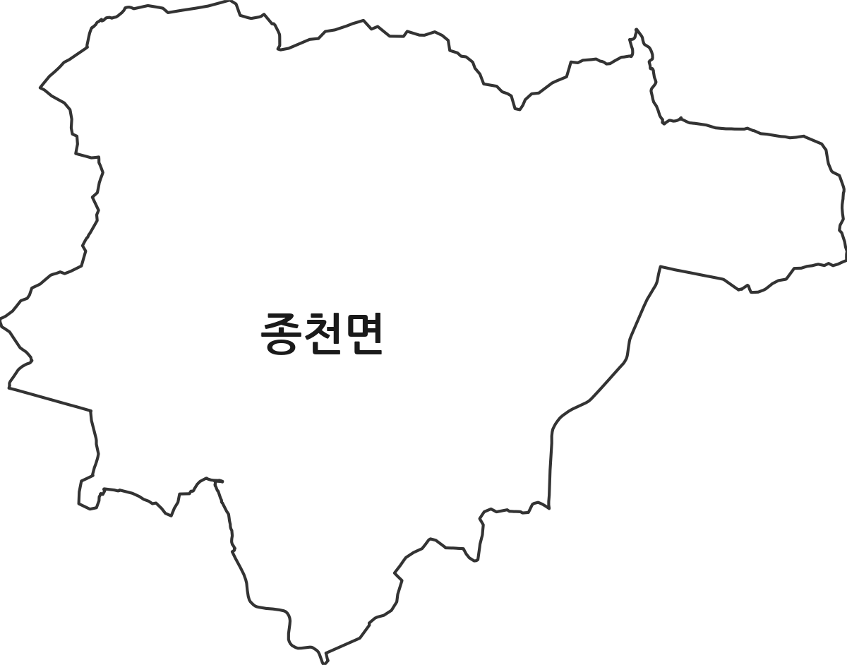 충청남도 서천군 종천면 행정동 행정구역 경계 지도