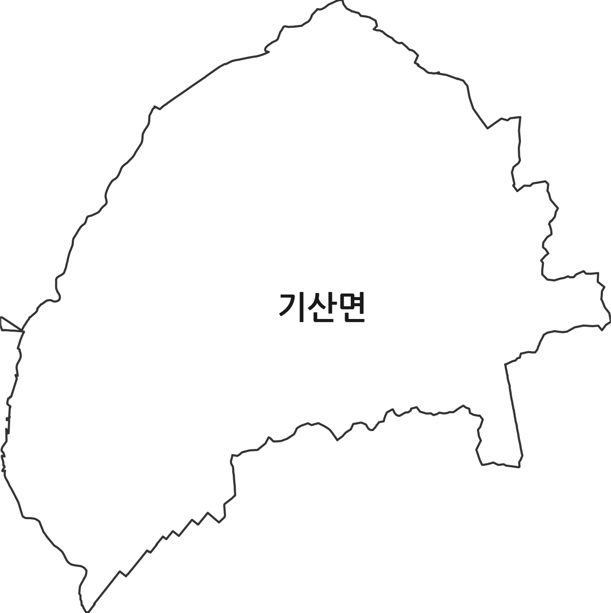 충청남도 서천군 기산면 법정동 행정구역 경계 지도