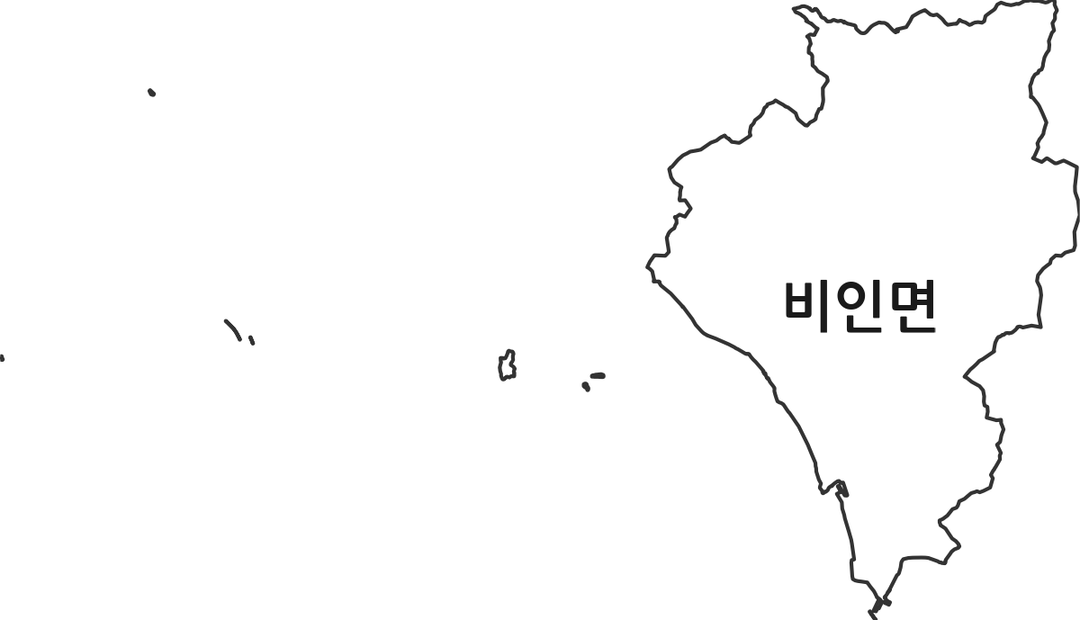 충청남도 서천군 비인면 법정동 행정구역 경계 지도