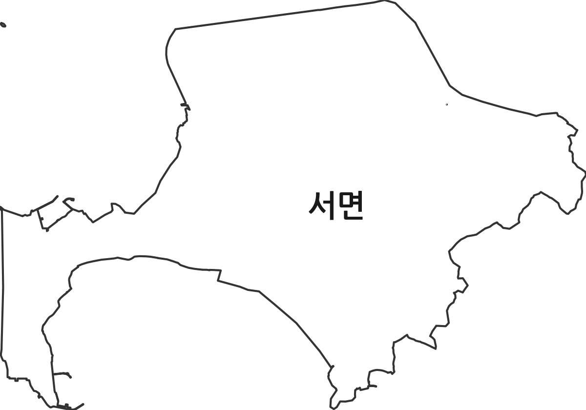 충청남도 서천군 서면 법정동 행정구역 경계 지도