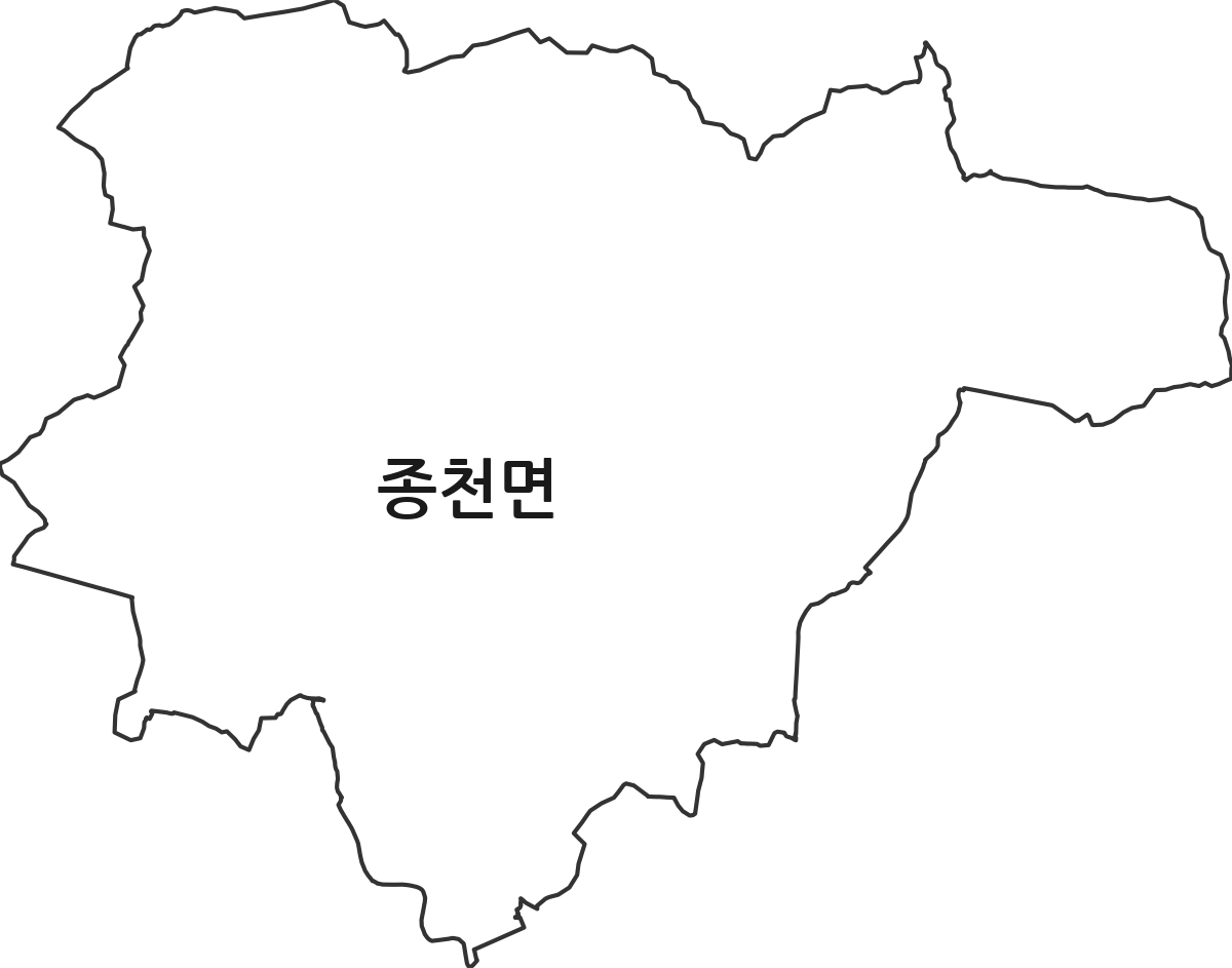 충청남도 서천군 종천면 법정동 행정구역 경계 지도