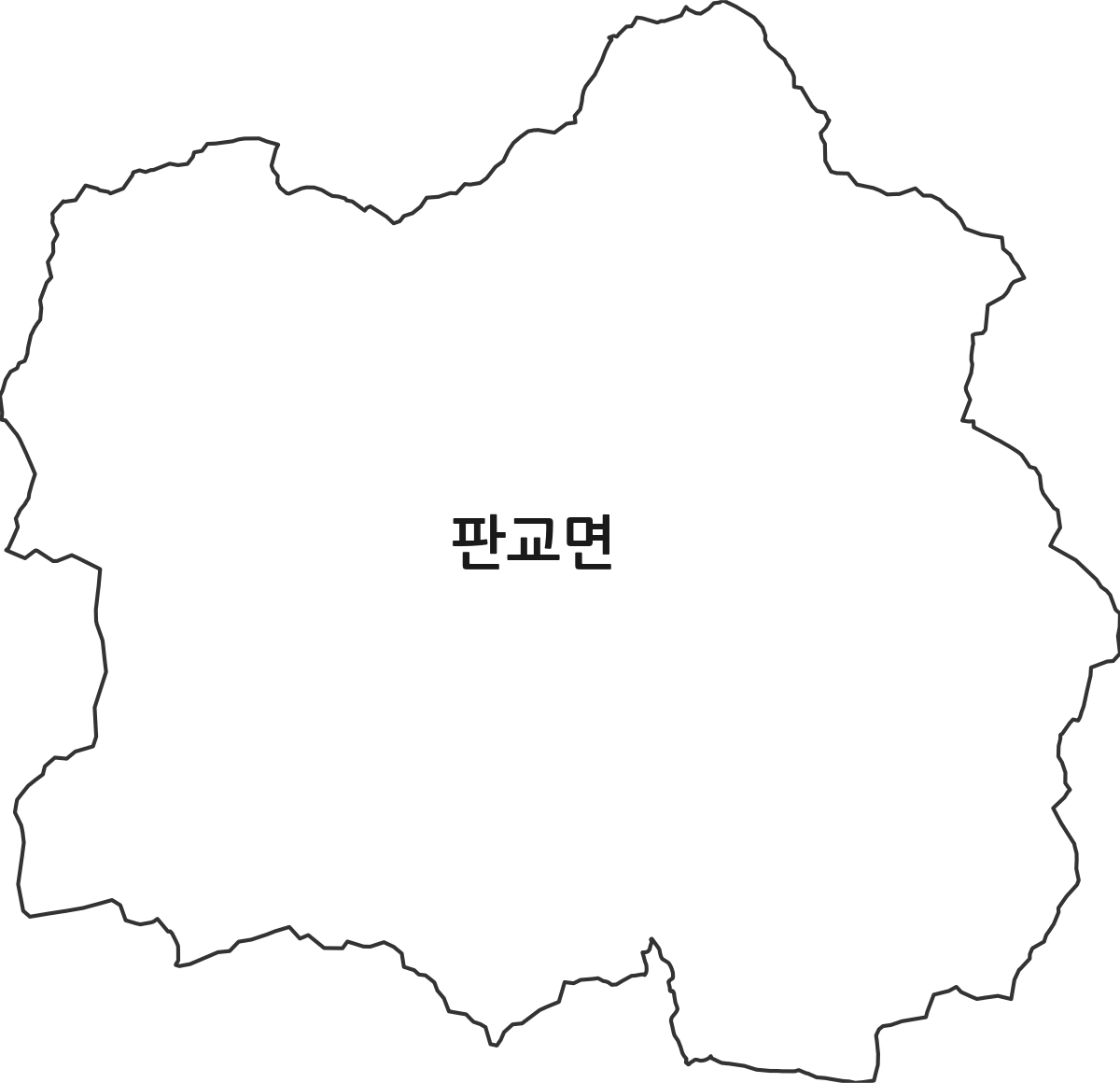 충청남도 서천군 판교면 법정동 행정구역 경계 지도