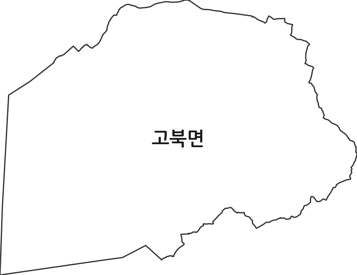 충청남도 서산시 고북면 행정동 행정구역 경계 지도
