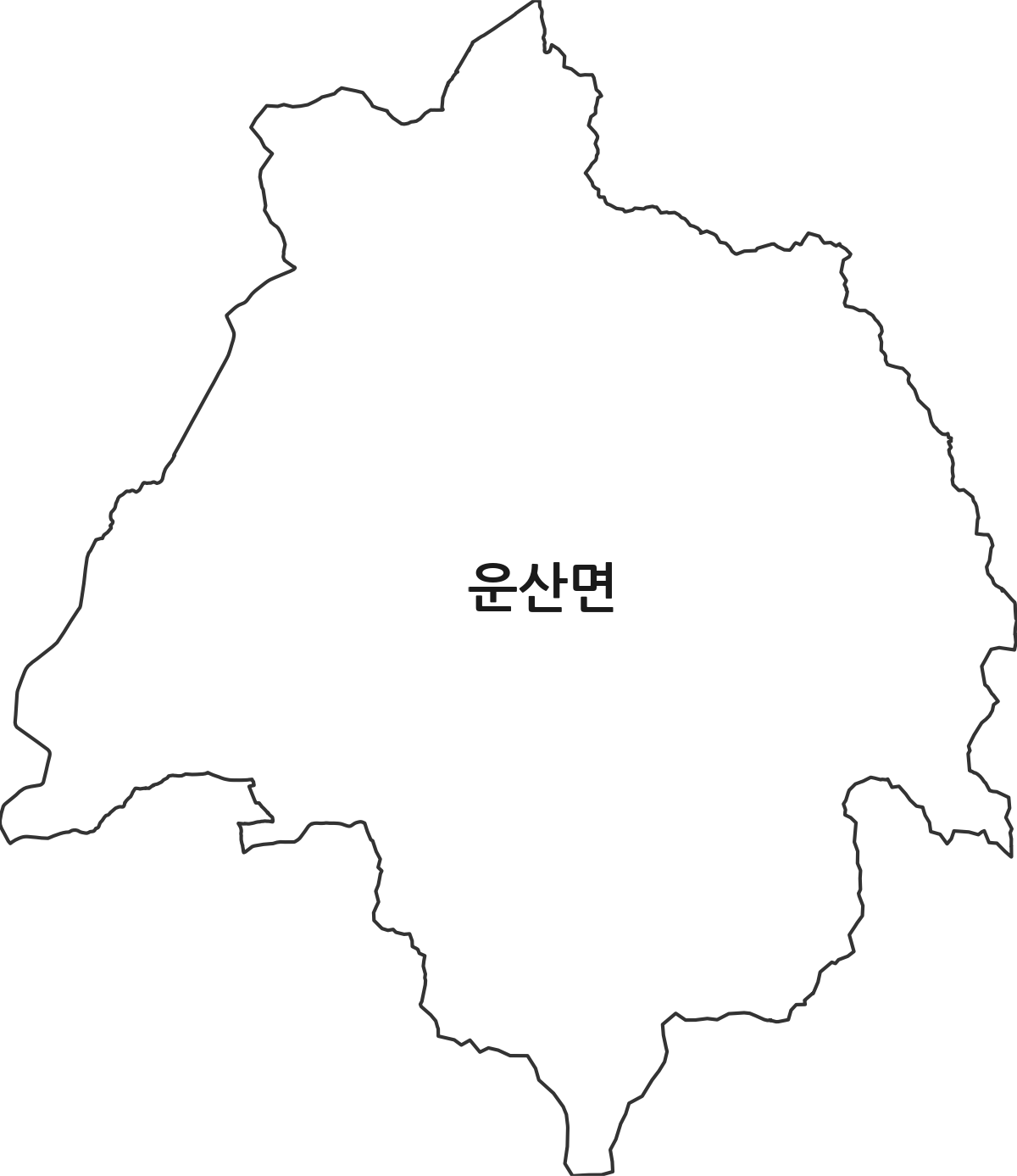 충청남도 서산시 운산면 행정동 행정구역 경계 지도