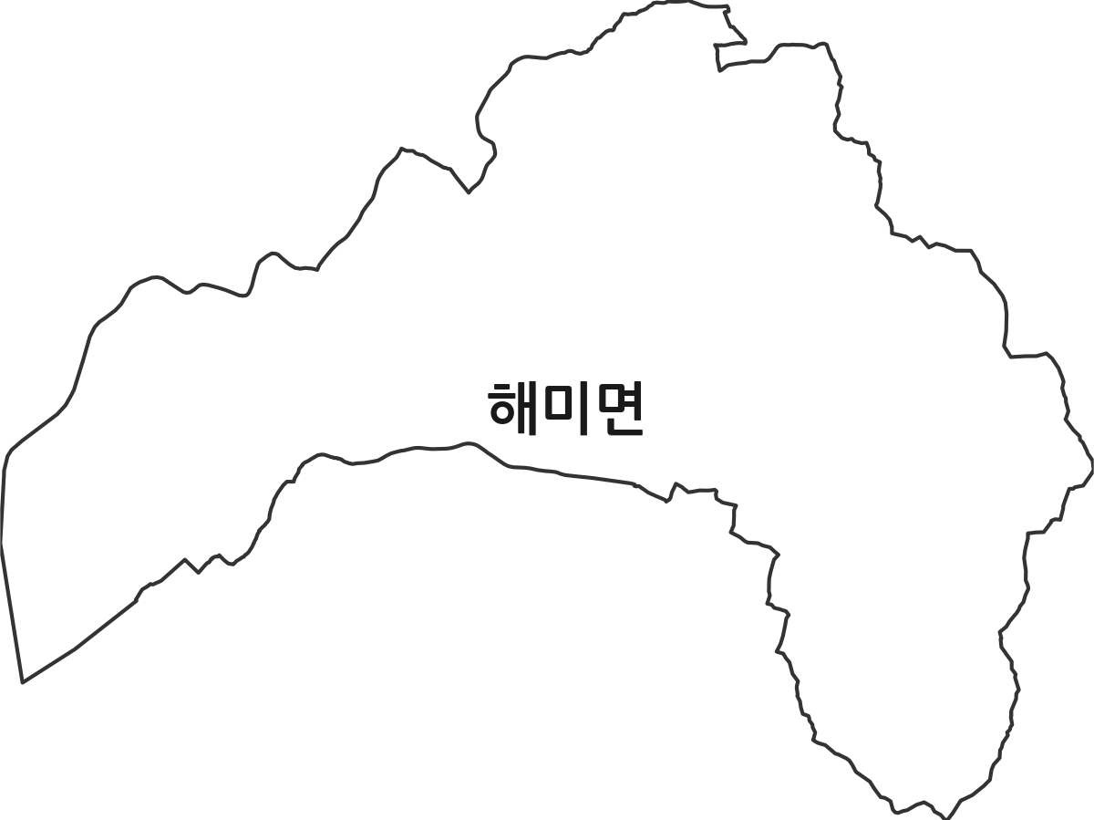 충청남도 서산시 해미면 행정동 행정구역 경계 지도