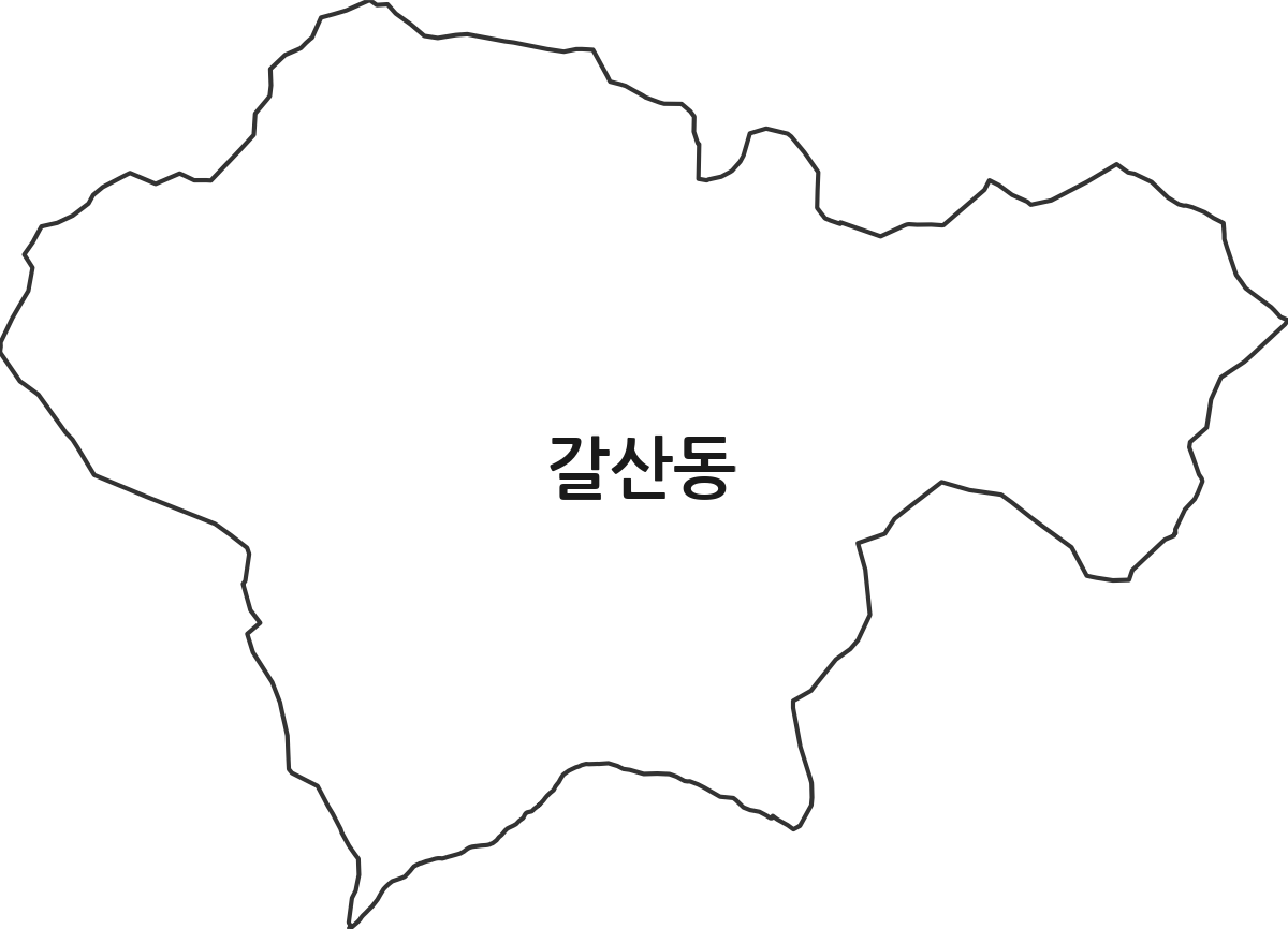 충청남도 서산시 갈산동 법정동 행정구역 경계 지도