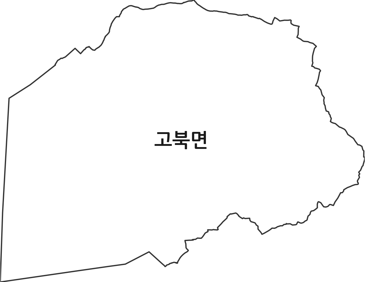 충청남도 서산시 고북면 법정동 행정구역 경계 지도