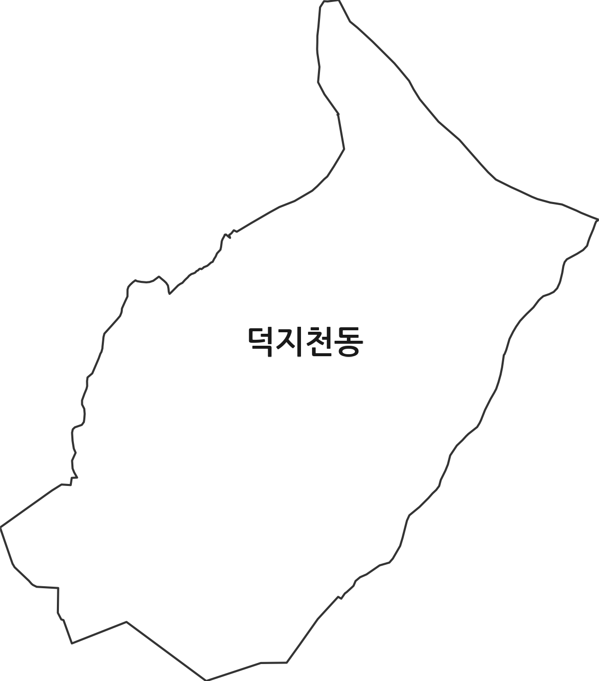 충청남도 서산시 덕지천동 법정동 행정구역 경계 지도