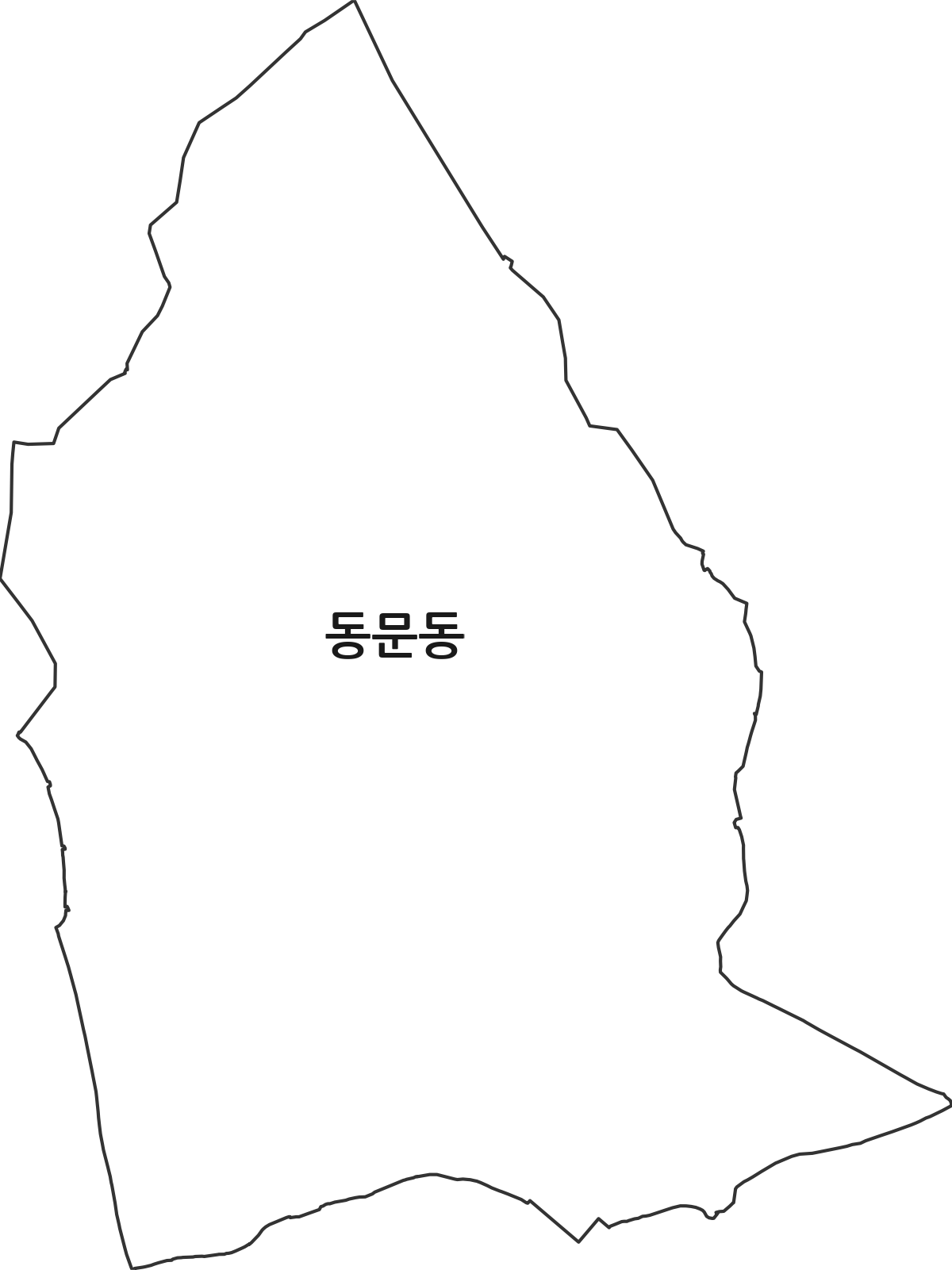충청남도 서산시 동문동 법정동 행정구역 경계 지도