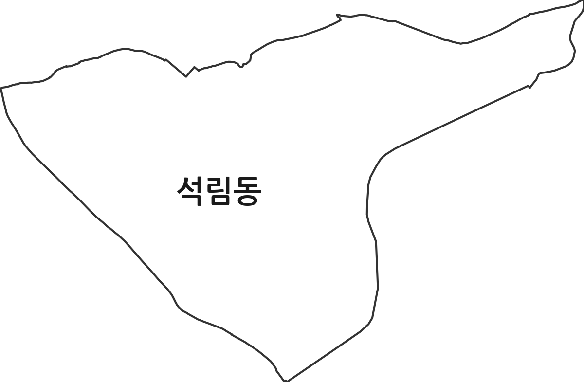 충청남도 서산시 석림동 법정동 행정구역 경계 지도