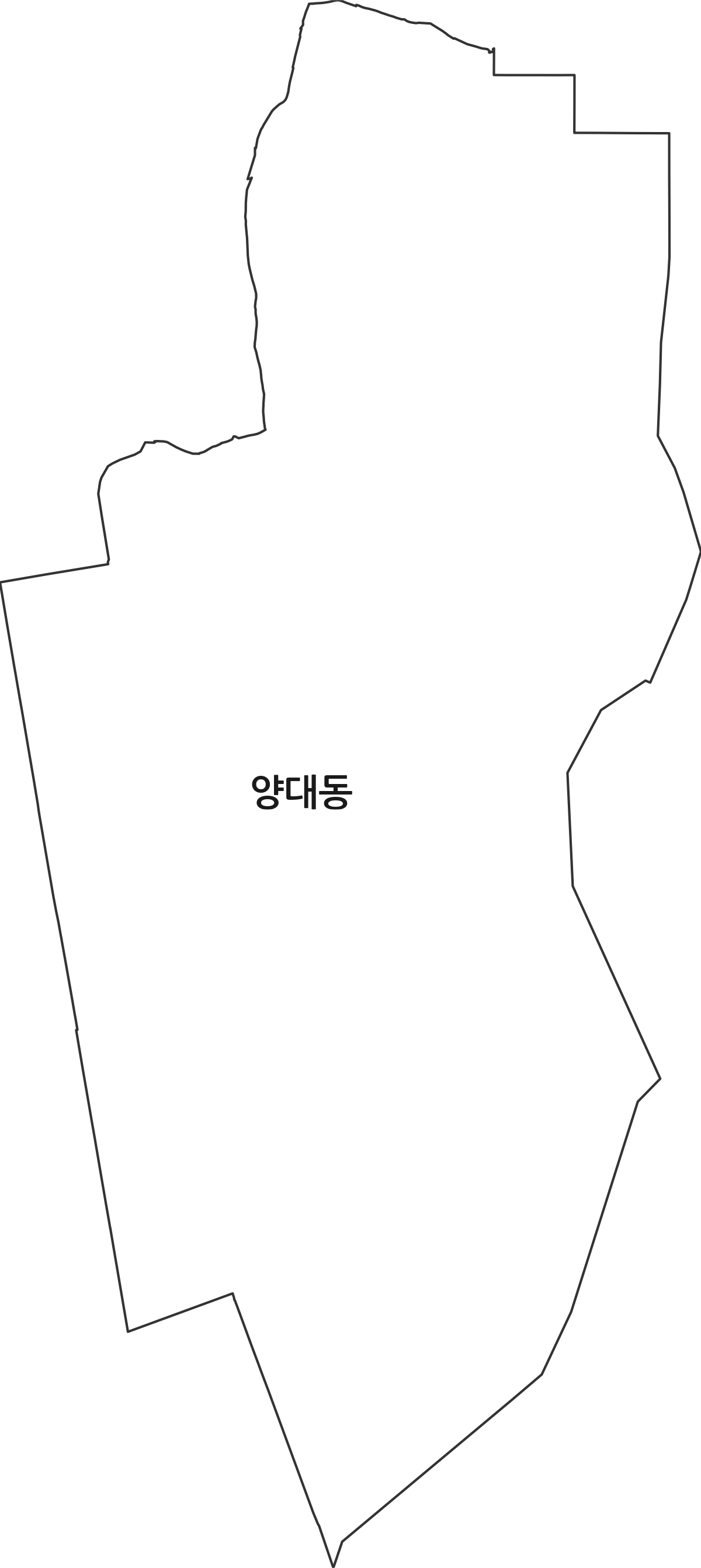 충청남도 서산시 양대동 법정동 행정구역 경계 지도