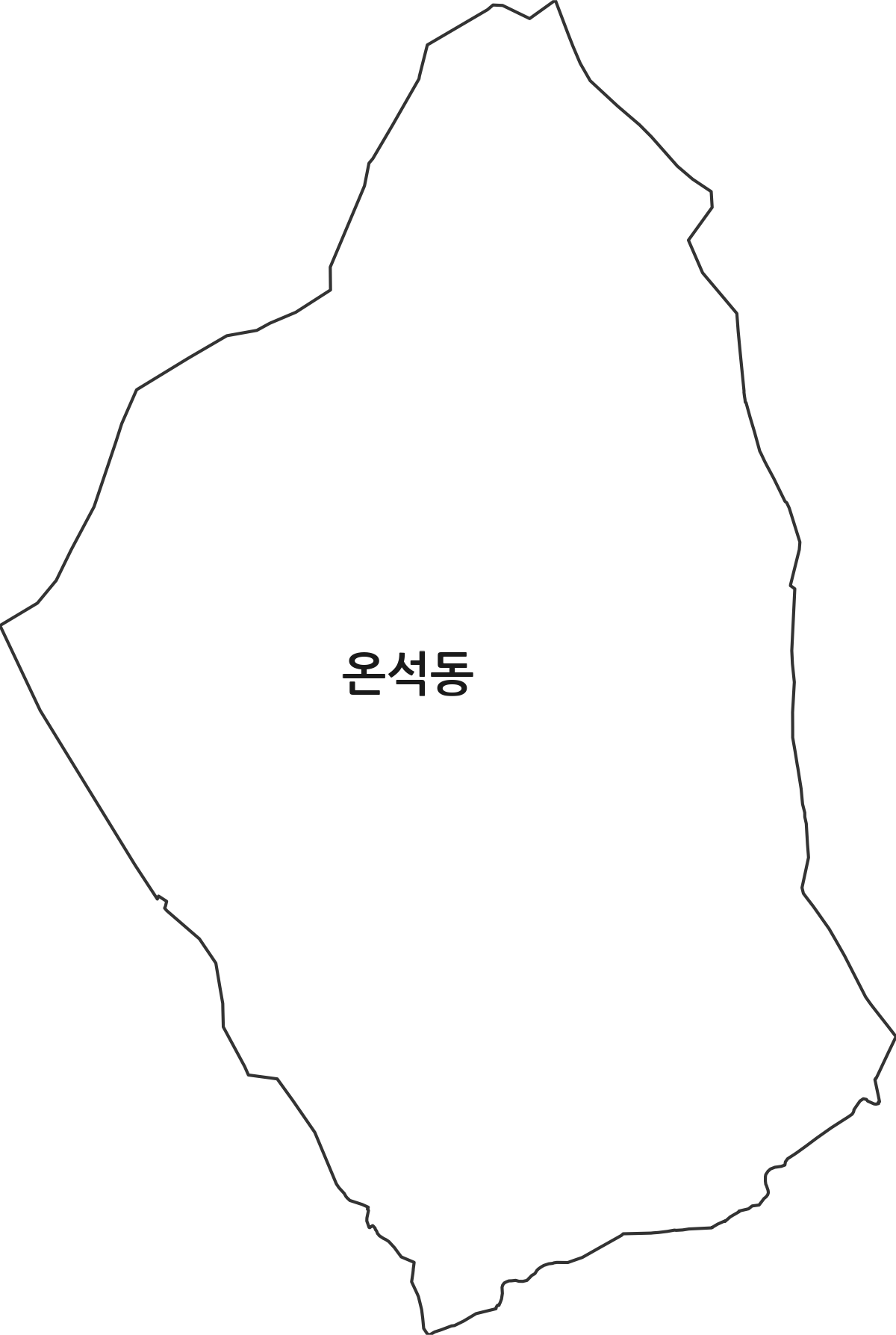 충청남도 서산시 온석동 법정동 행정구역 경계 지도