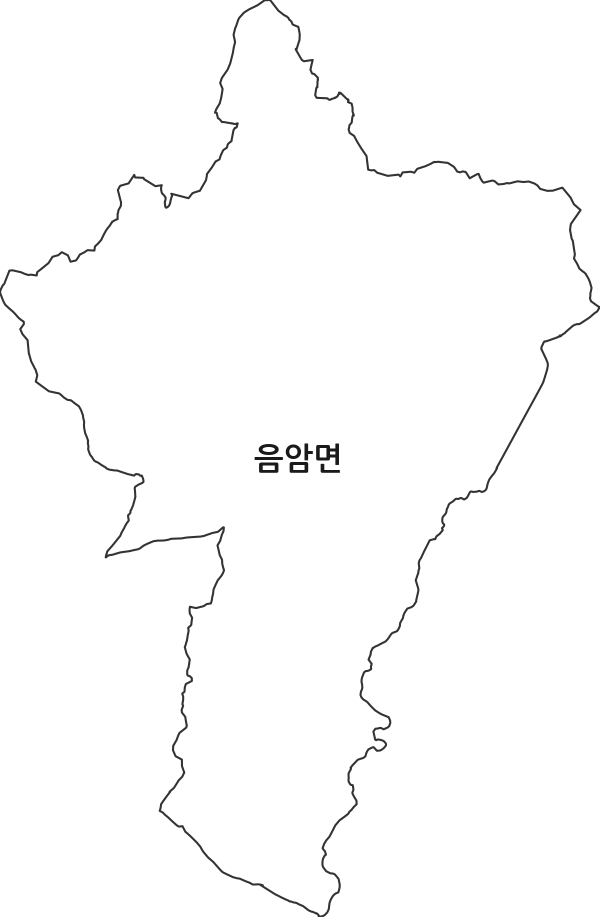 충청남도 서산시 음암면 법정동 행정구역 경계 지도