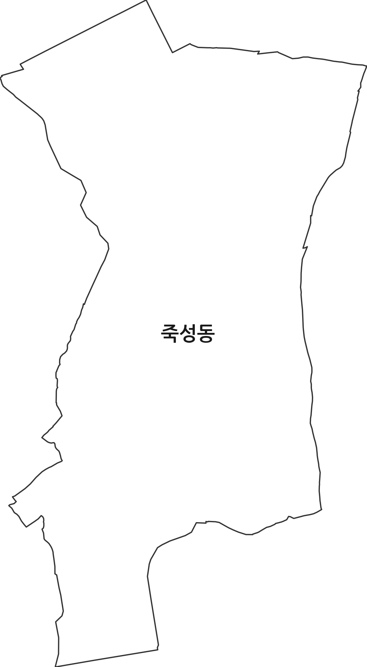 충청남도 서산시 죽성동 법정동 행정구역 경계 지도