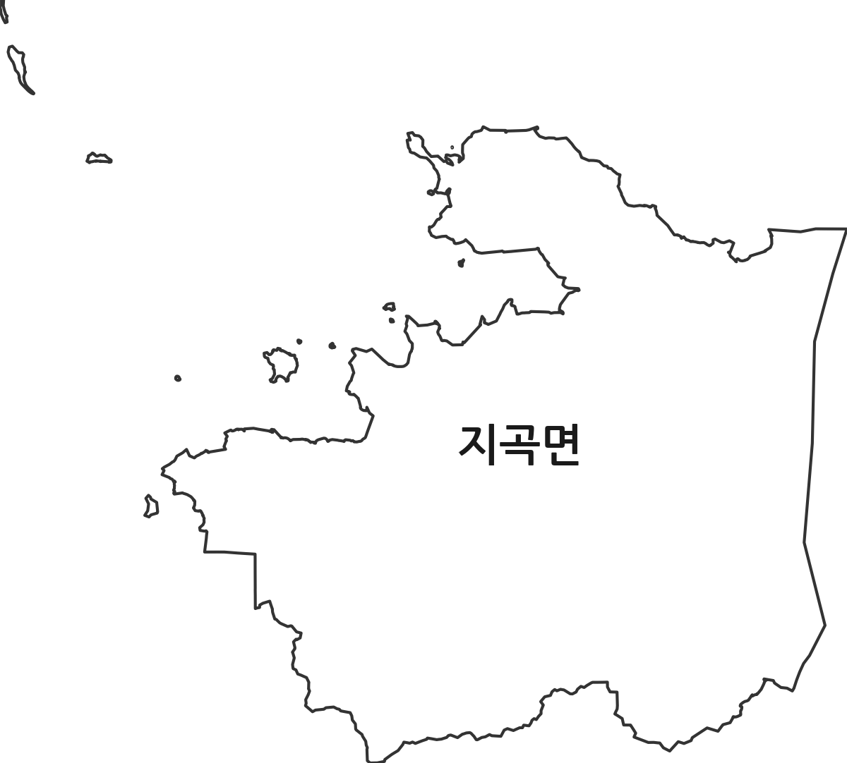 충청남도 서산시 지곡면 법정동 행정구역 경계 지도