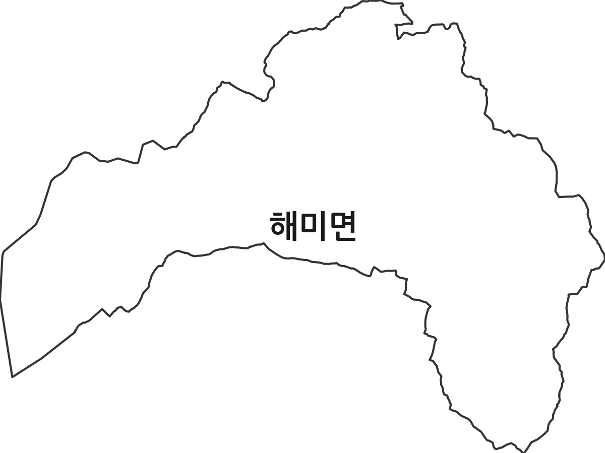 충청남도 서산시 해미면 법정동 행정구역 경계 지도