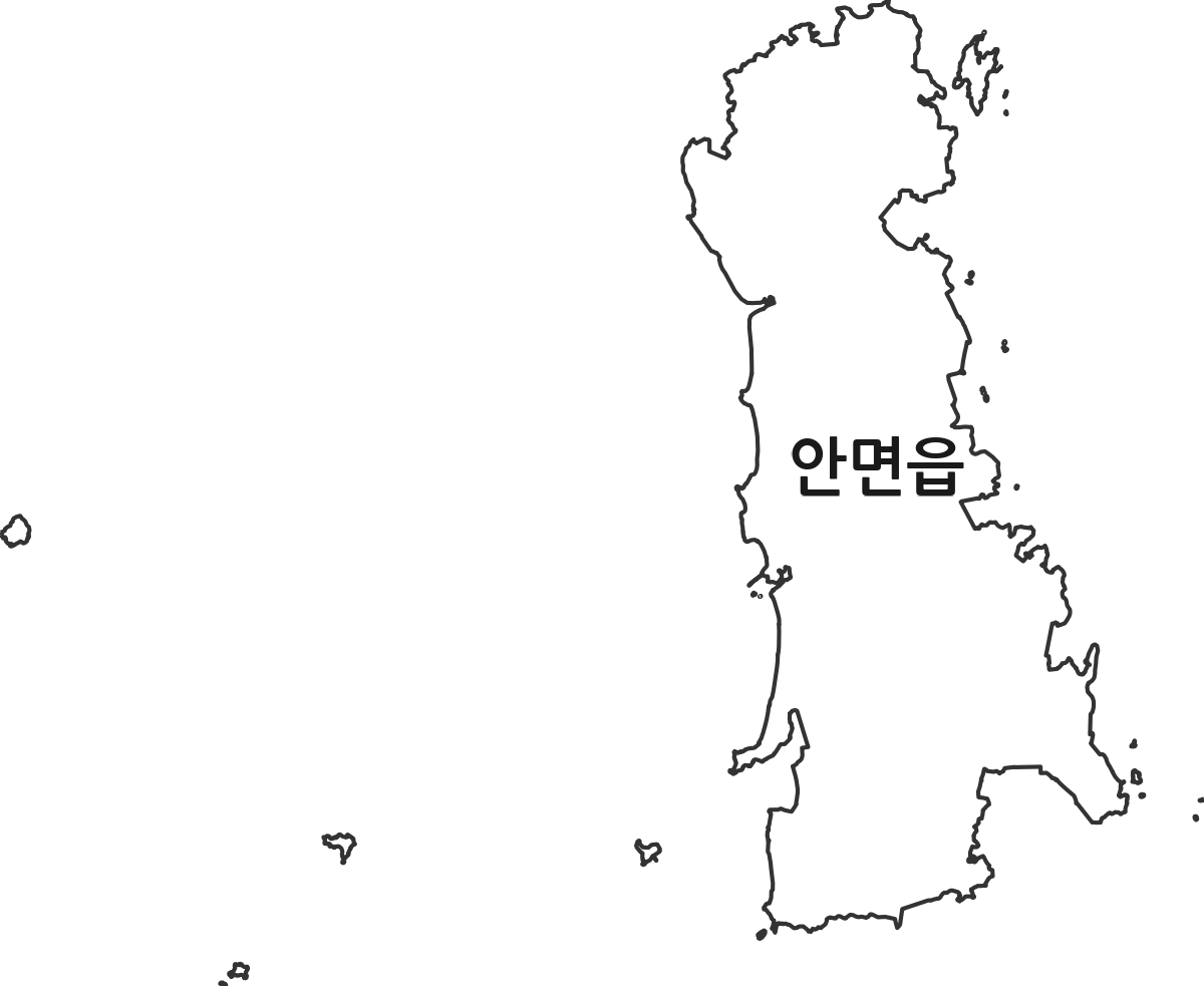 충청남도 태안군 안면읍 행정동 행정구역 경계 지도
