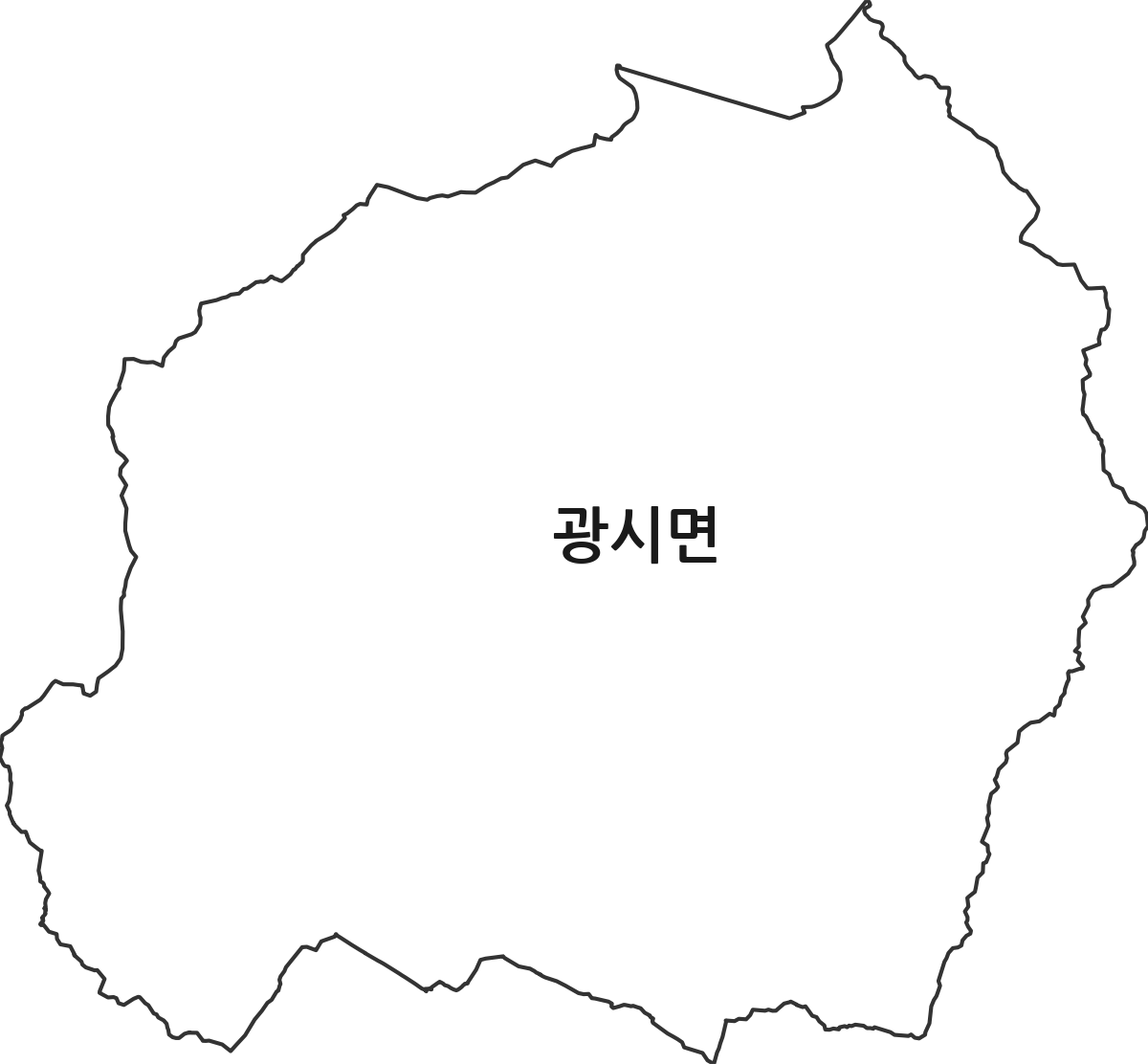 충청남도 예산군 광시면 행정동 행정구역 경계 지도