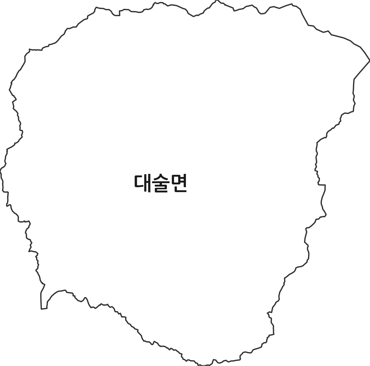 충청남도 예산군 대술면 행정동 행정구역 경계 지도