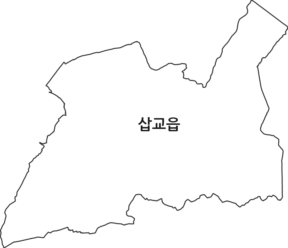 충청남도 예산군 삽교읍 행정동 행정구역 경계 지도