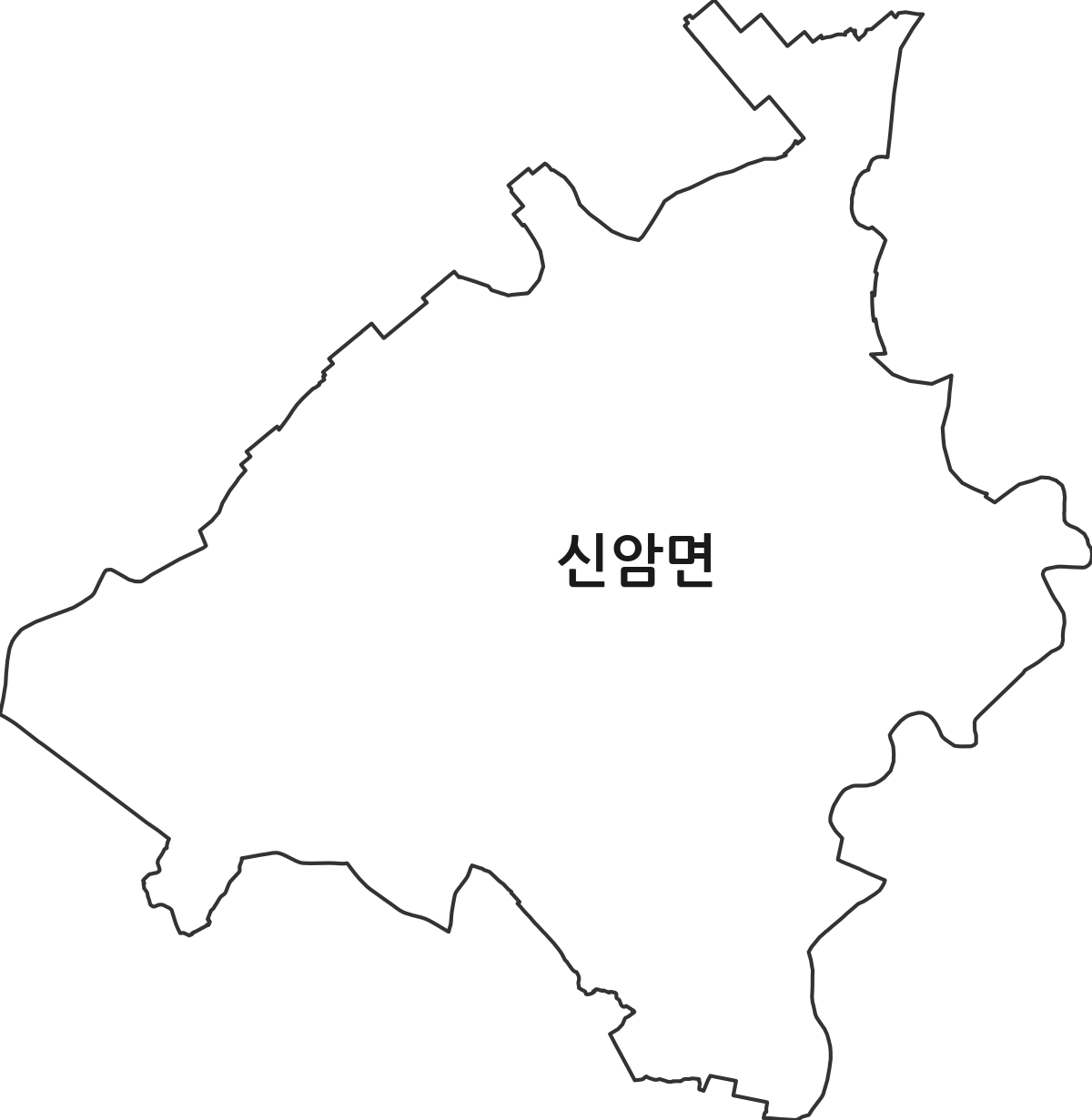 충청남도 예산군 신암면 행정동 행정구역 경계 지도