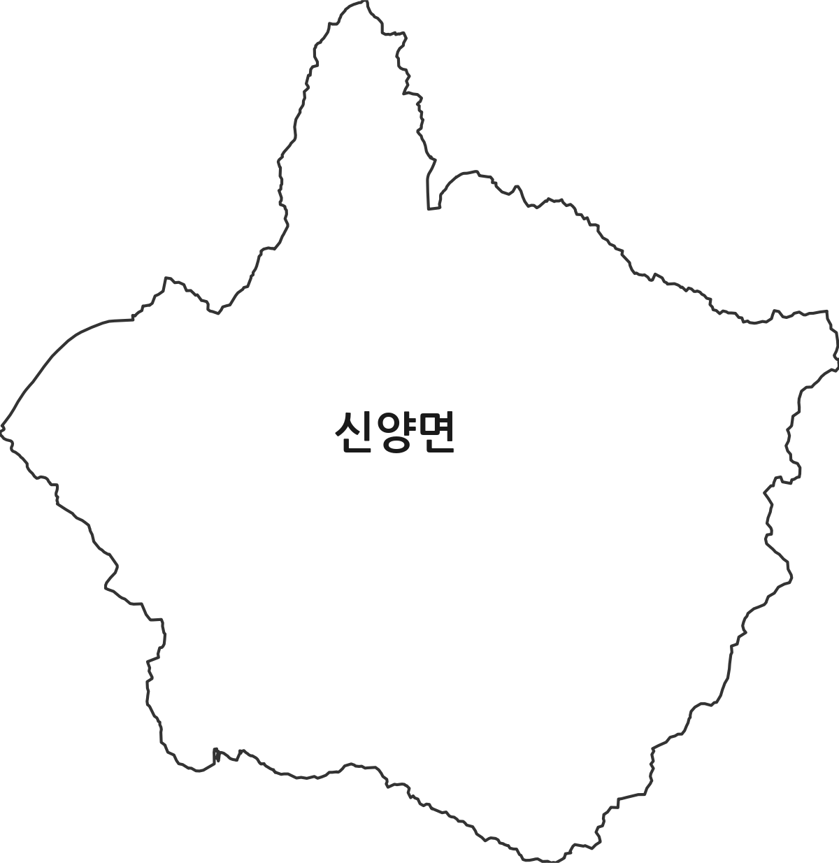 충청남도 예산군 신양면 행정동 행정구역 경계 지도