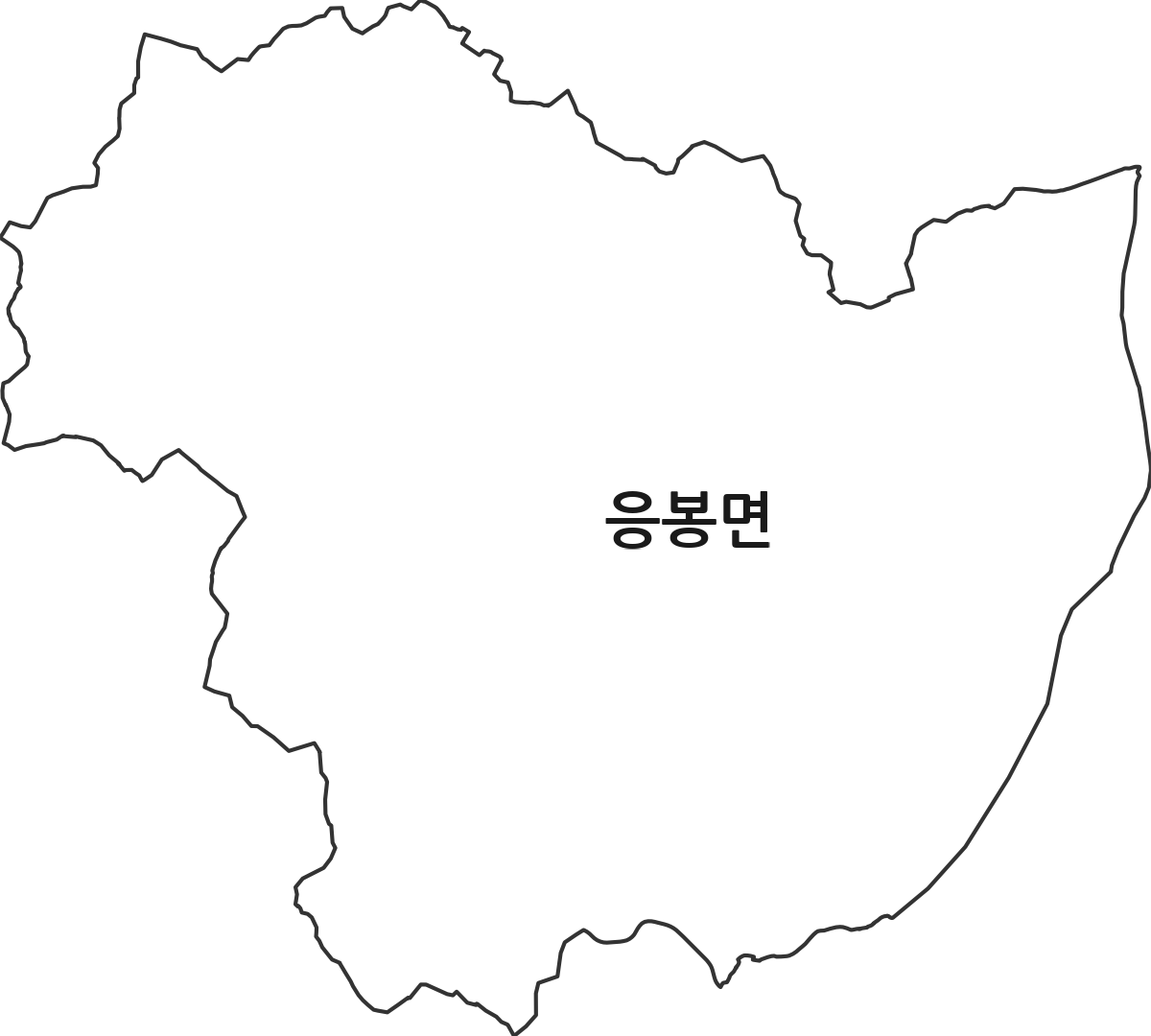 충청남도 예산군 응봉면 행정동 행정구역 경계 지도