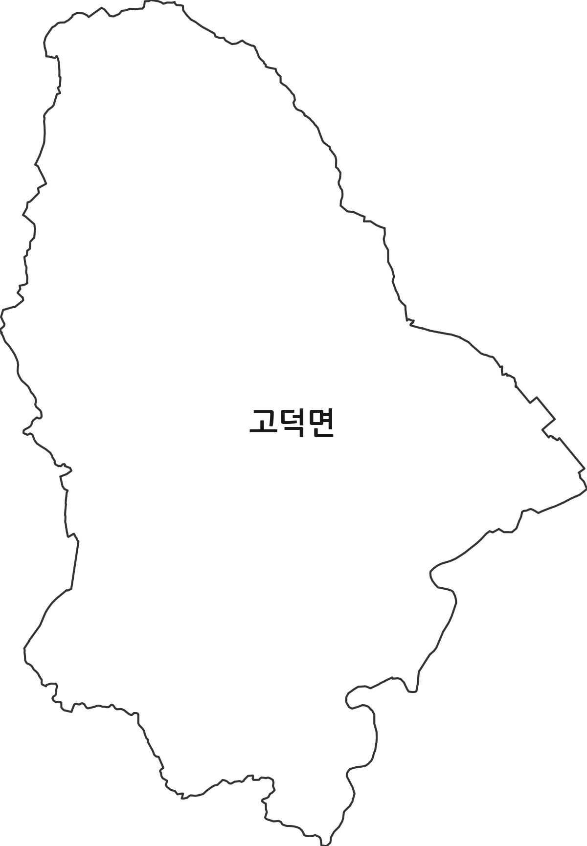 충청남도 예산군 고덕면 법정동 행정구역 경계 지도