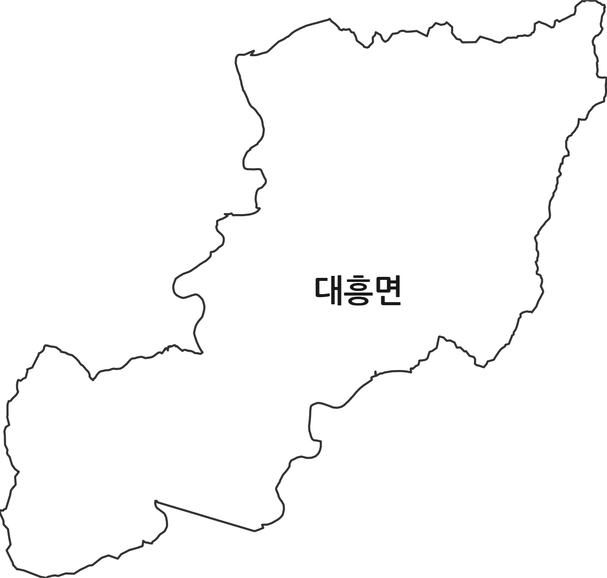 충청남도 예산군 대흥면 법정동 행정구역 경계 지도