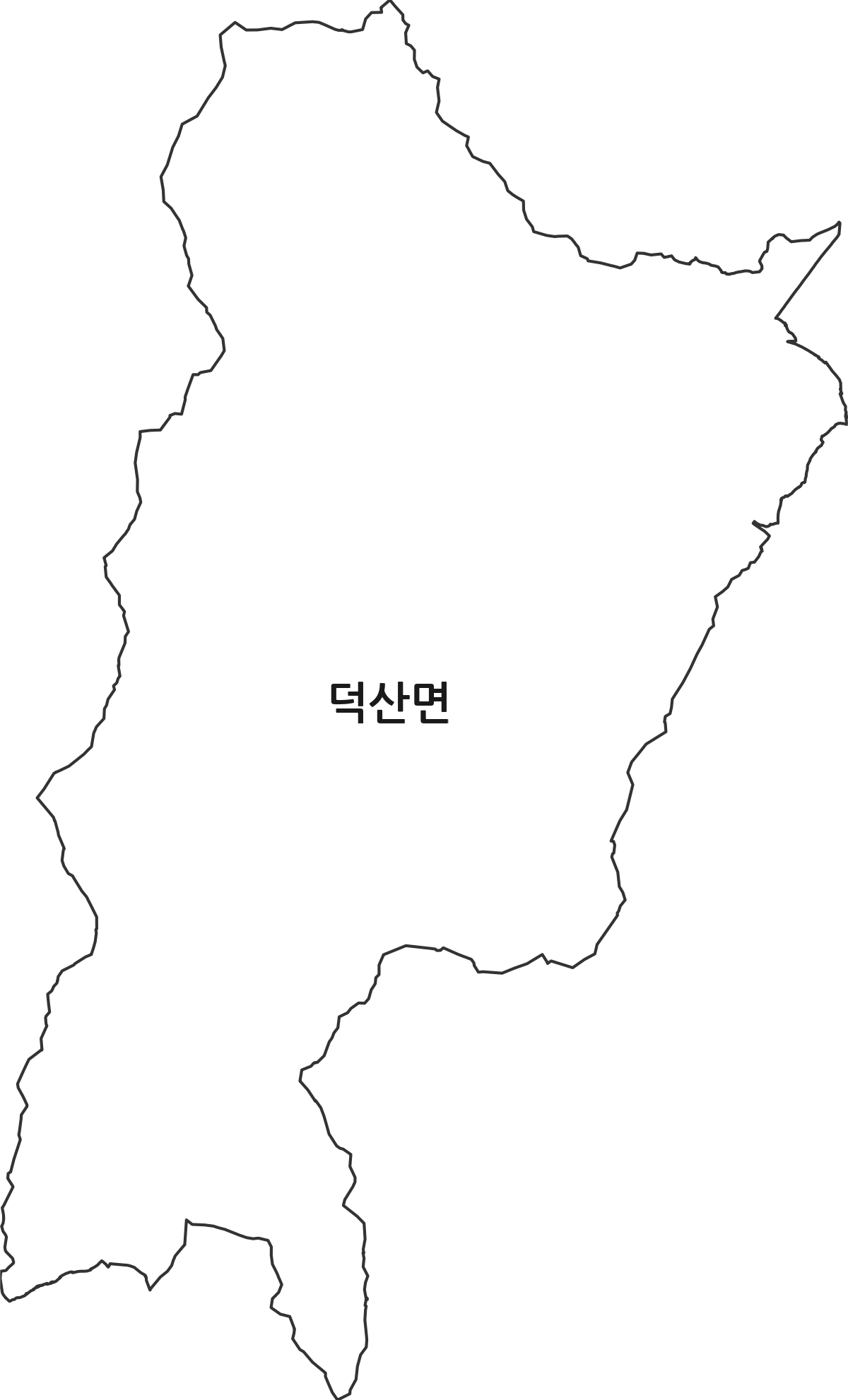충청남도 예산군 덕산면 법정동 행정구역 경계 지도