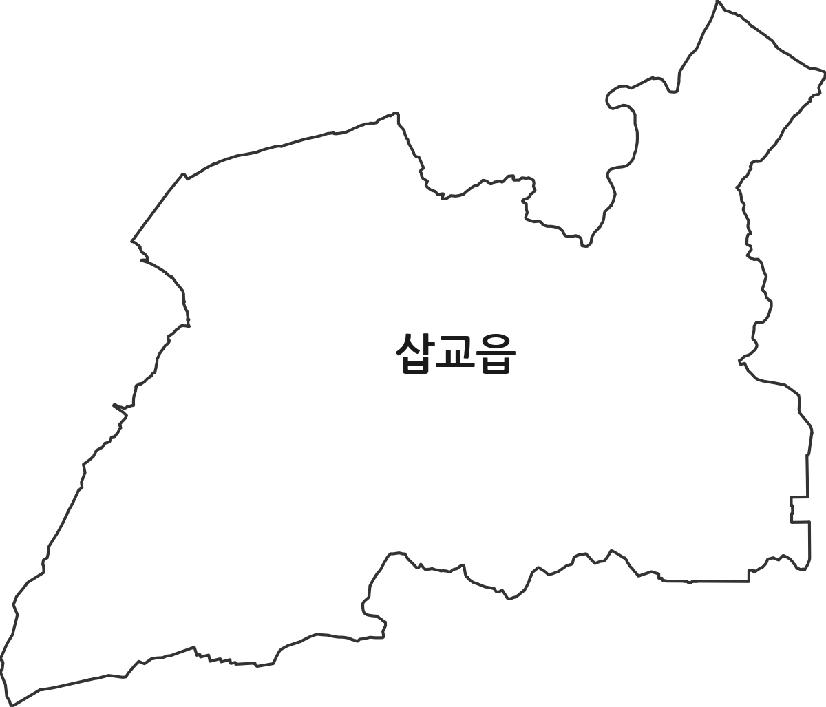충청남도 예산군 삽교읍 법정동 행정구역 경계 지도