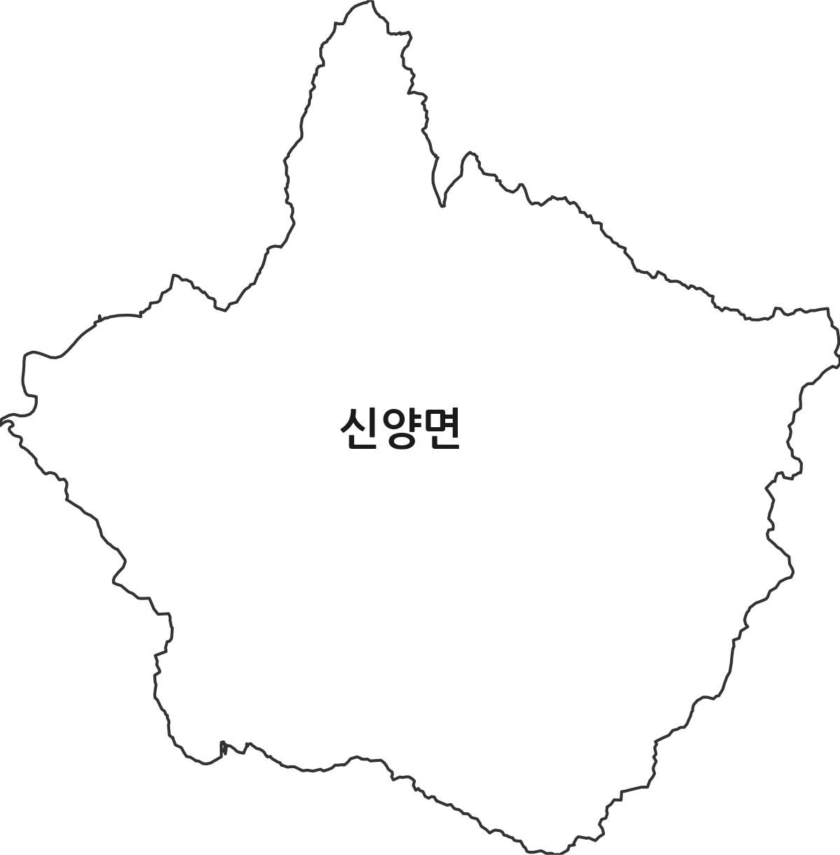 충청남도 예산군 신양면 법정동 행정구역 경계 지도