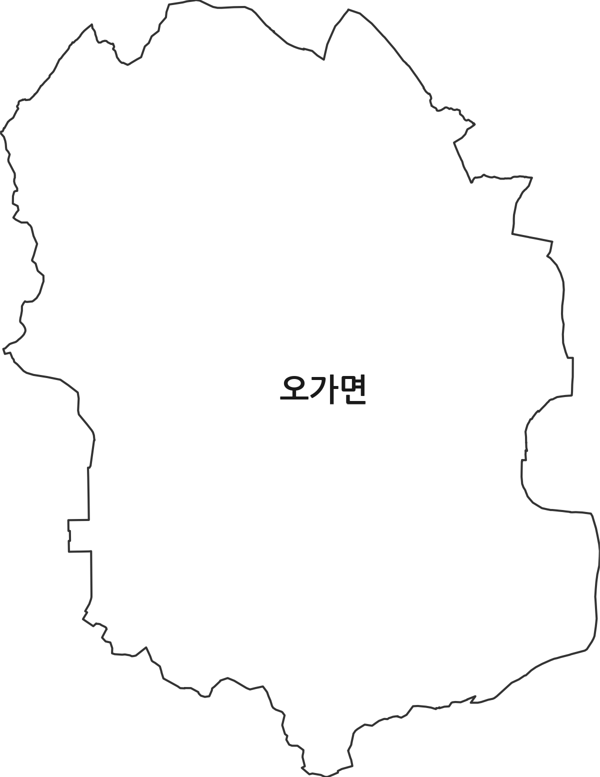 충청남도 예산군 오가면 법정동 행정구역 경계 지도