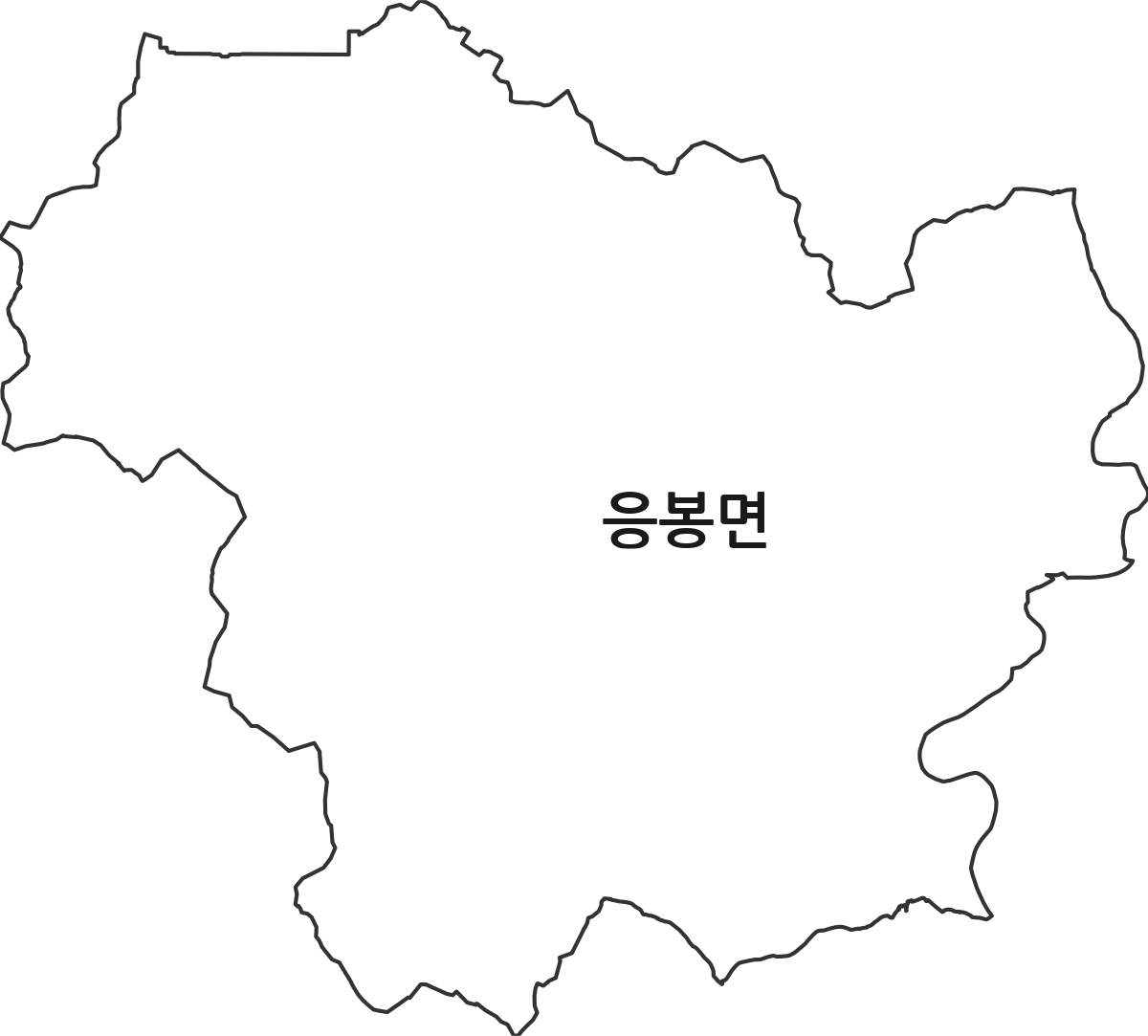충청남도 예산군 응봉면 법정동 행정구역 경계 지도