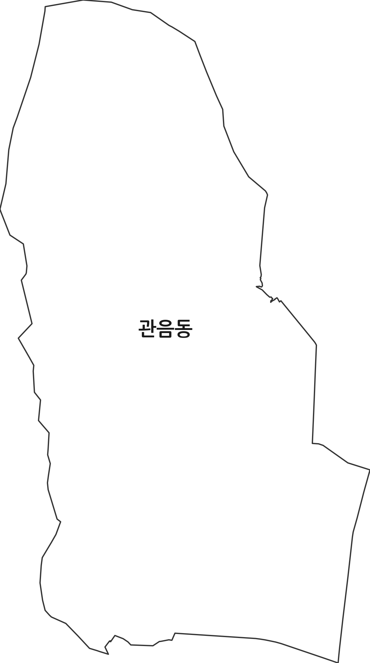 대구광역시 북구 관음동 행정동 행정구역 경계 지도
