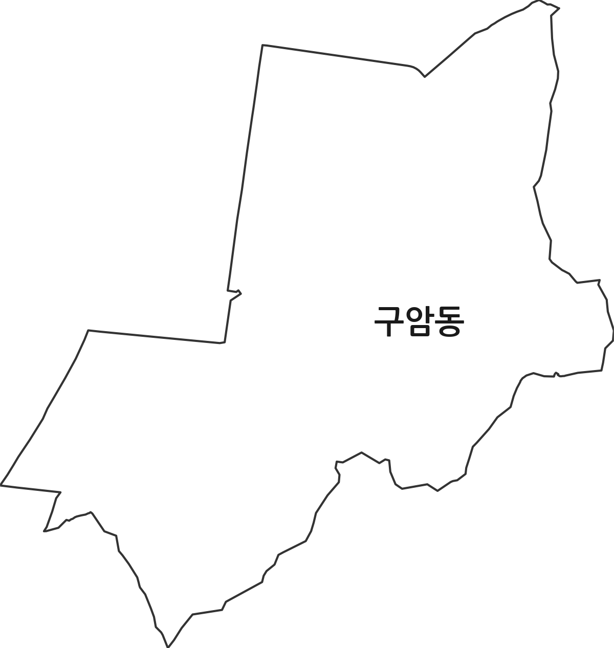 대구광역시 북구 구암동 행정동 행정구역 경계 지도