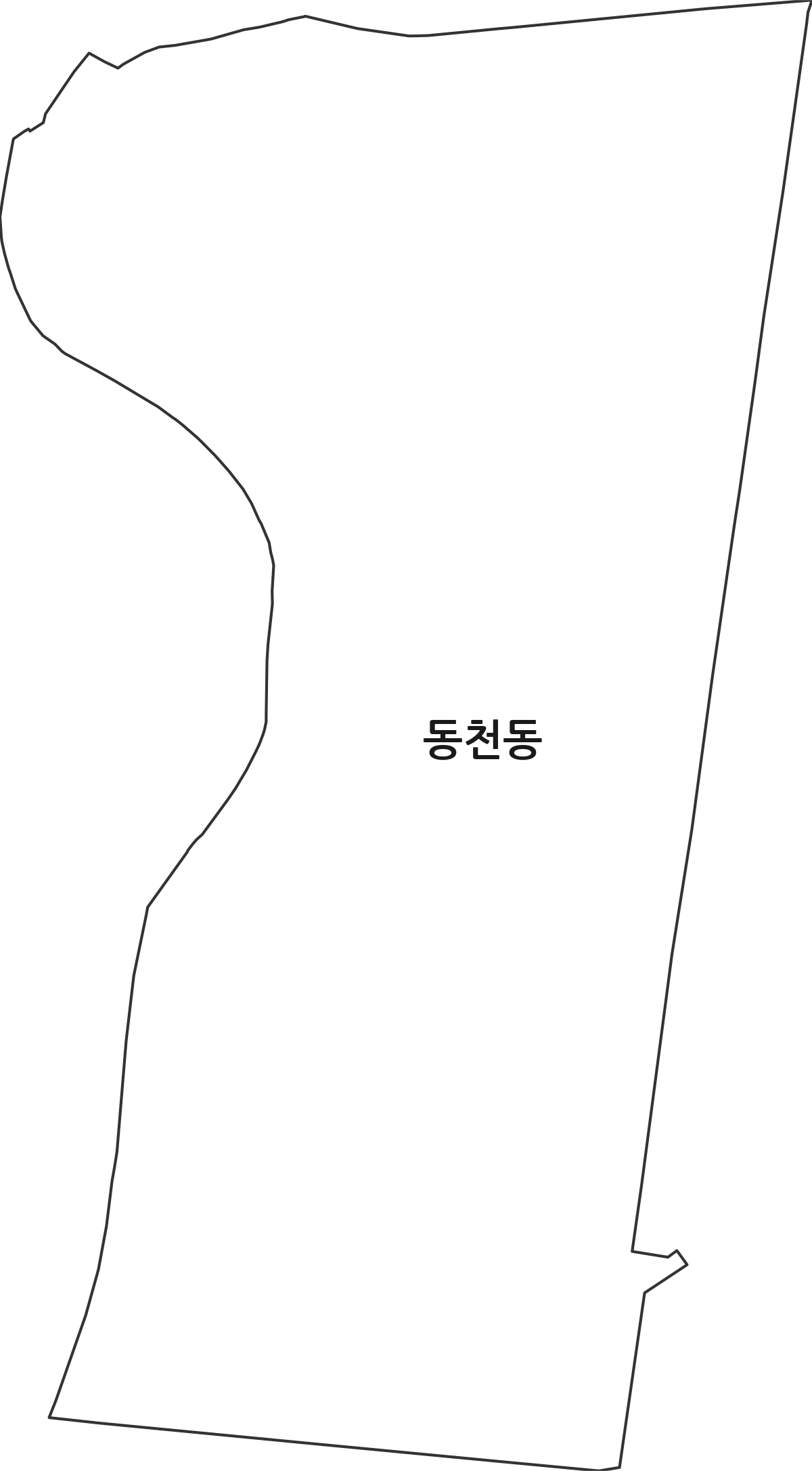 대구광역시 북구 동천동 행정동 행정구역 경계 지도